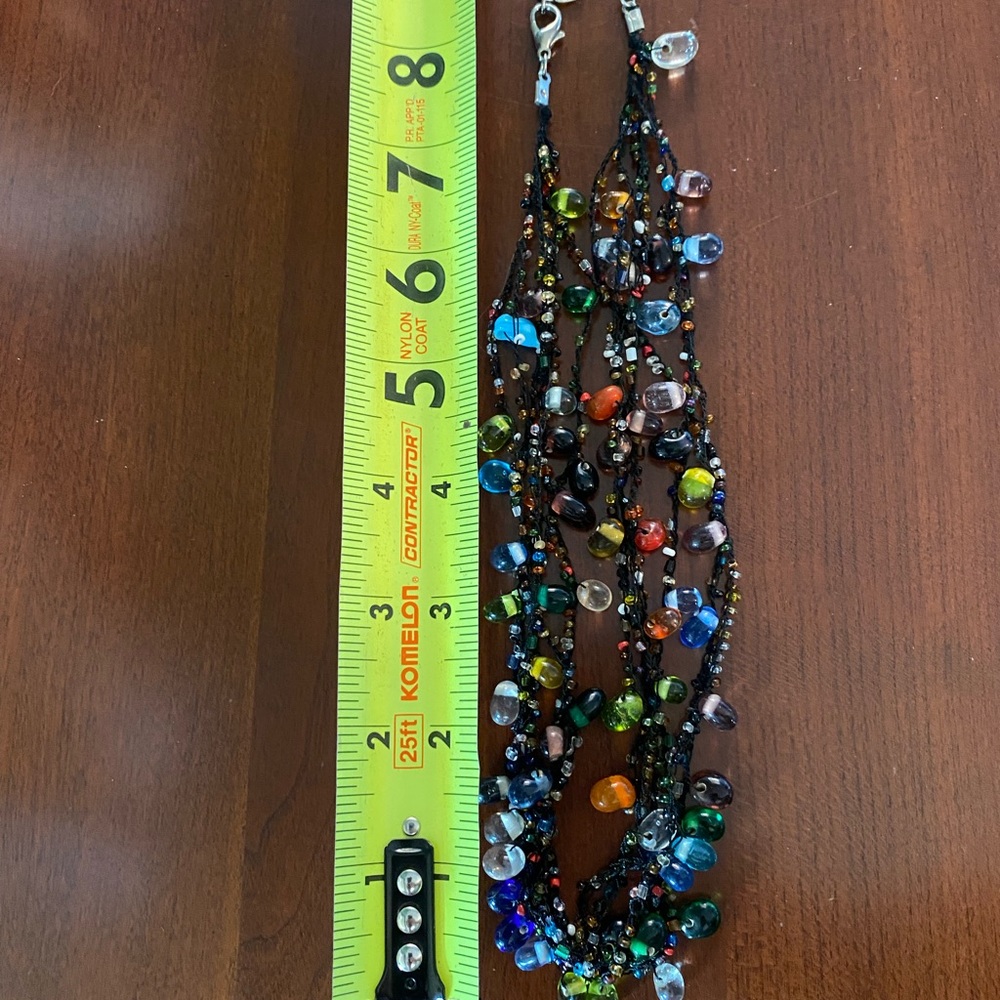 Multicolor Beaded Necklace - Picture 4 of 6